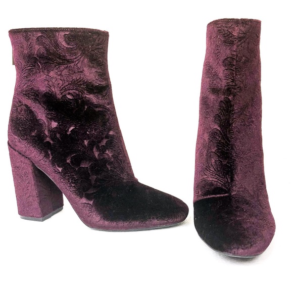 Jessica Simpson Shoes - ♥️ Jessica Simpson Merlot Purple Velvet Ankle Boot